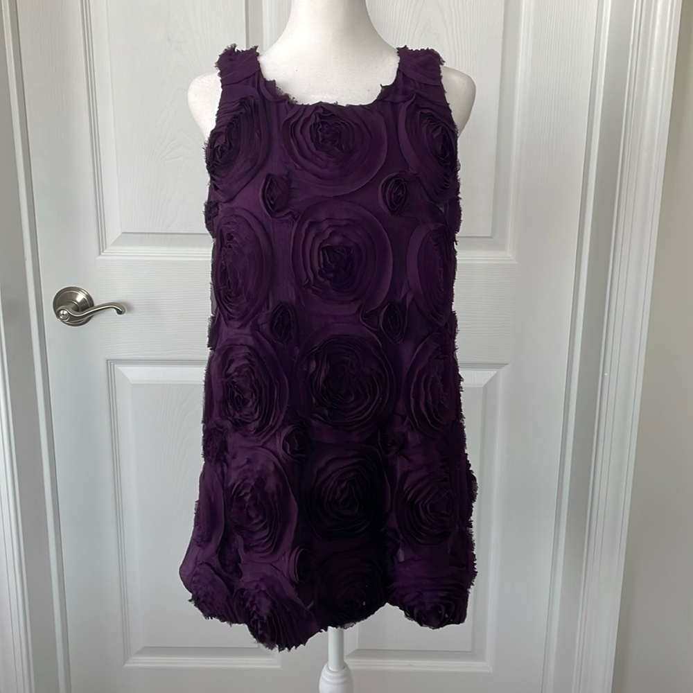 Free Generation Purple Chiffon Roses Dress